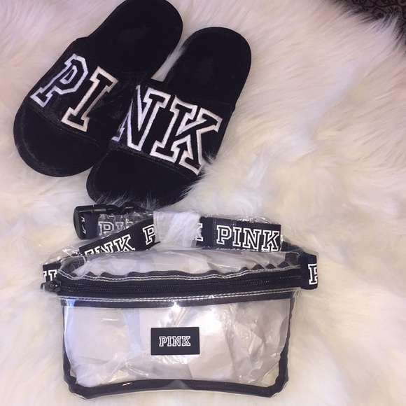 PINK Victoria's Secret Accessories - Vs Pink slippers and Fanny pack bundle